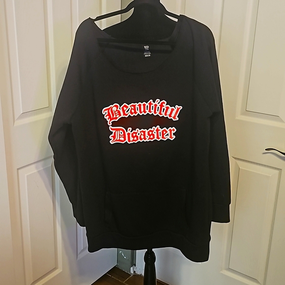 NWOT Beautiful Disaster sweatshirt - Picture 1 of 4
